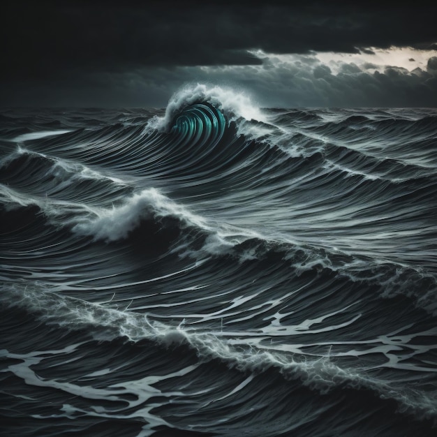 Волна, на которой написано слово «океан».