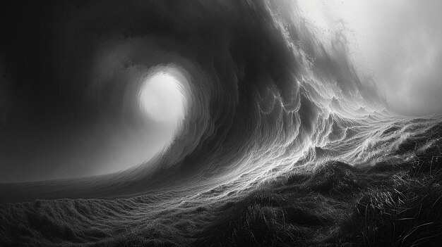 Photo a wave that is in the ocean