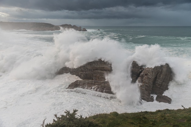 Photo waves of 10 meters on the asturian coast