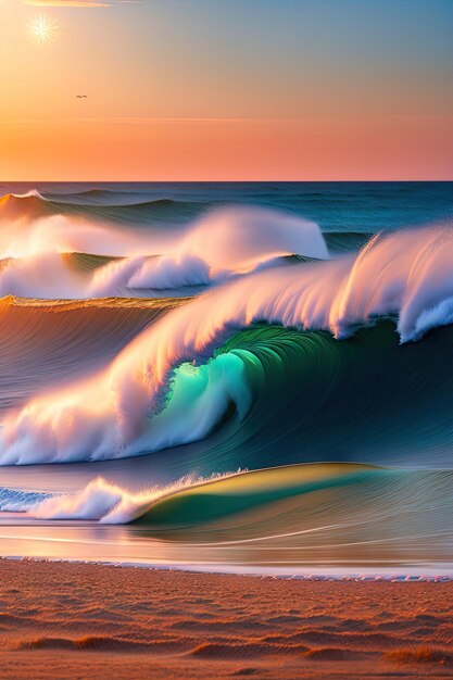 Волны на пляже в качестве фона