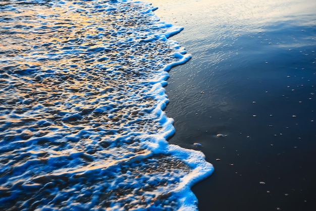 Waves on the beach in the tropics