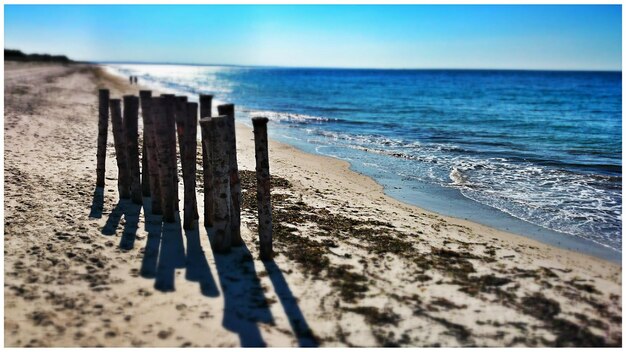 Photo waves on beach