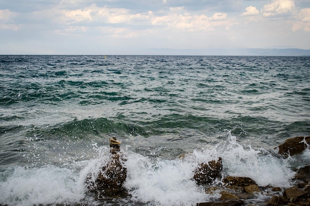 waves on the beach