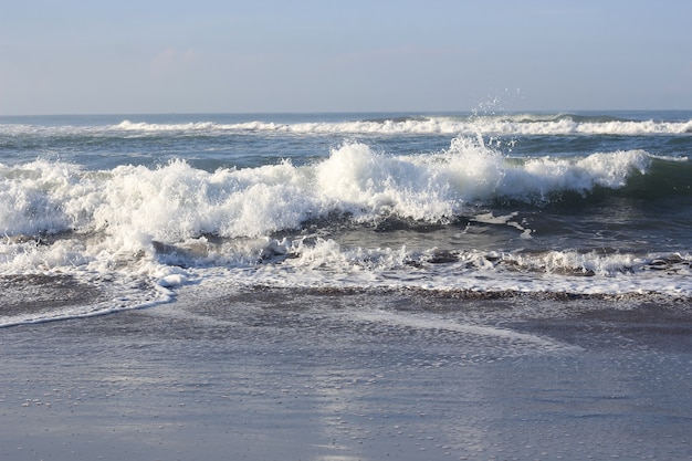 Waves in the blue sea