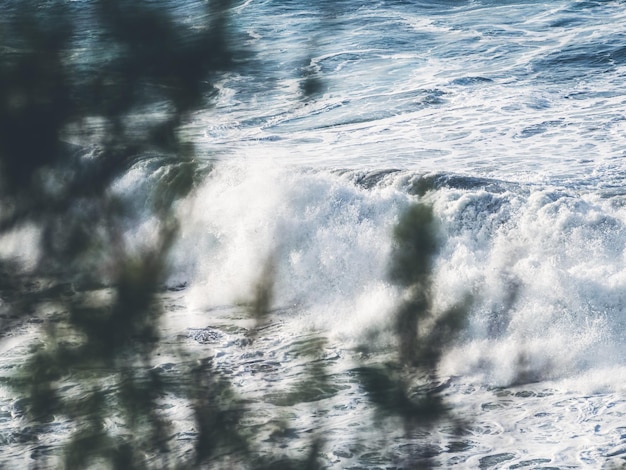 Photo waves breaking on the north coast of tenerife