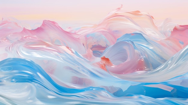 抽象 絵画 の 波 と 色