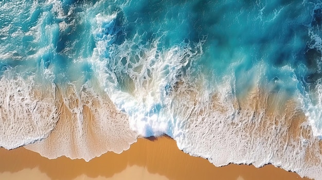 Waves crashing on a beach Generative AI Art