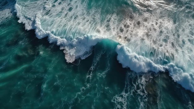 Waves crashing on the beach ocean waves