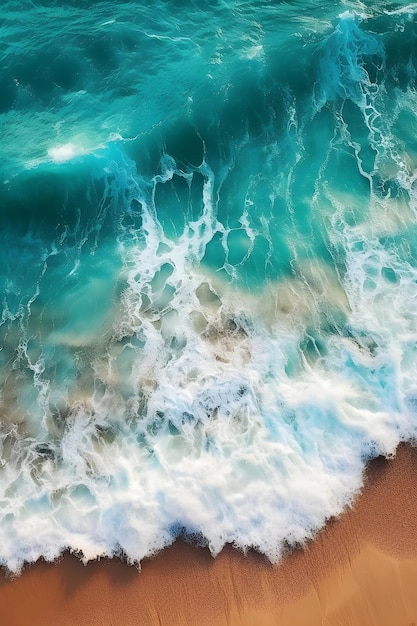 Waves crashing waves on a beach