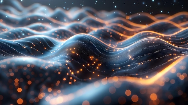 Photo waves of light and data visualization