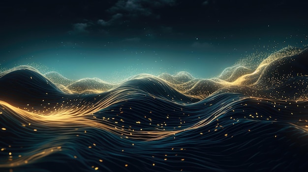 Waves in the night sky