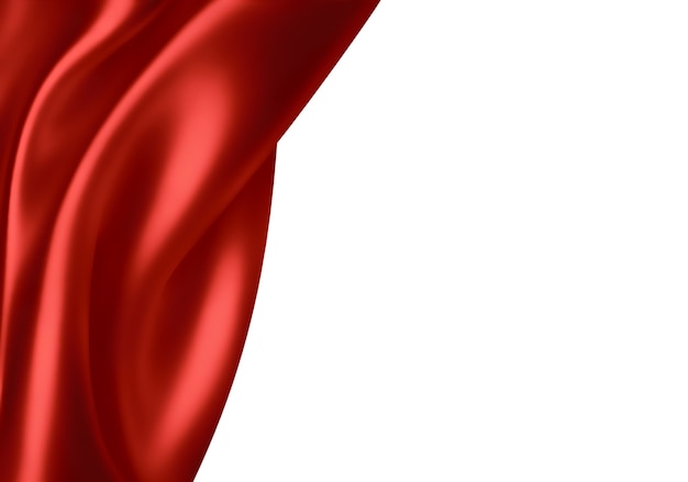 Waves of red silk cloth as background