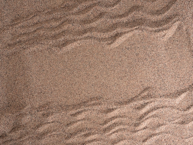 Waves in the sand, mine space, top view.