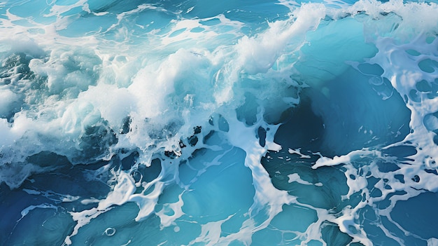 The waves on the sea are foaming Marine background