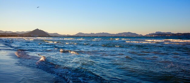 マヨルカの海岸の波