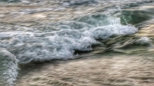 Waves splashing in sea