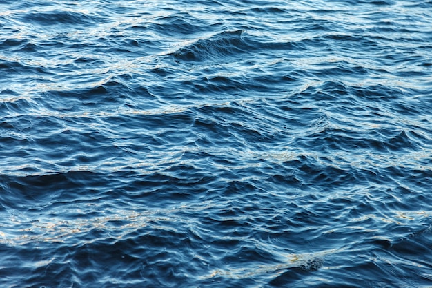 Waves on water surface. Wave pattern