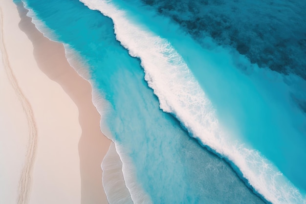 Waves on a white sandy tropical beach