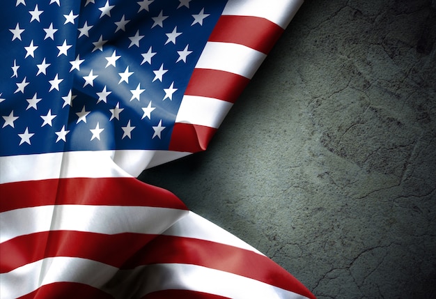 Photo waving american flag united states of america texture , background