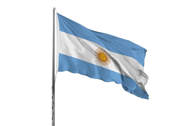 Аргентинский флаг на белом фоне