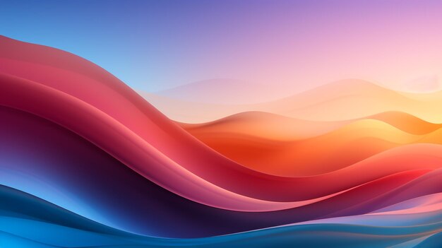 Waving blue orange pink abstract wallpaper and backgrounds