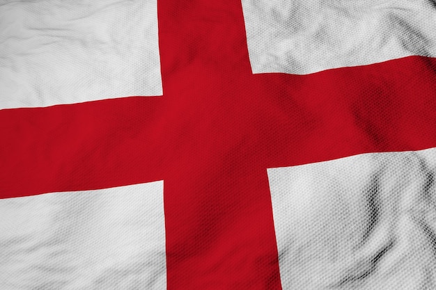 Waving English flag in 3D rendering