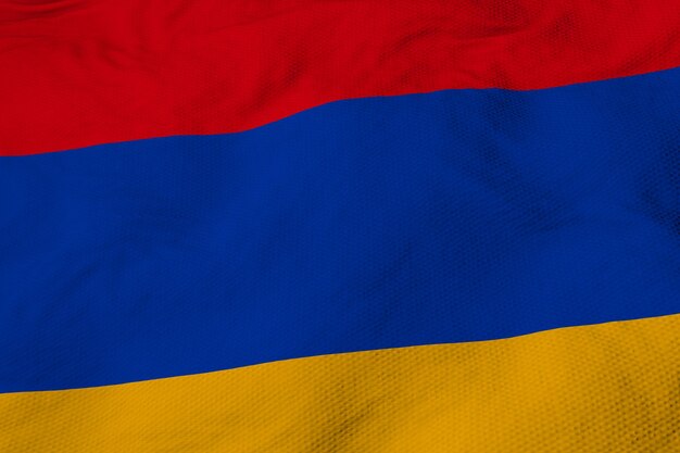 Waving flag of armenia in 3d rendering