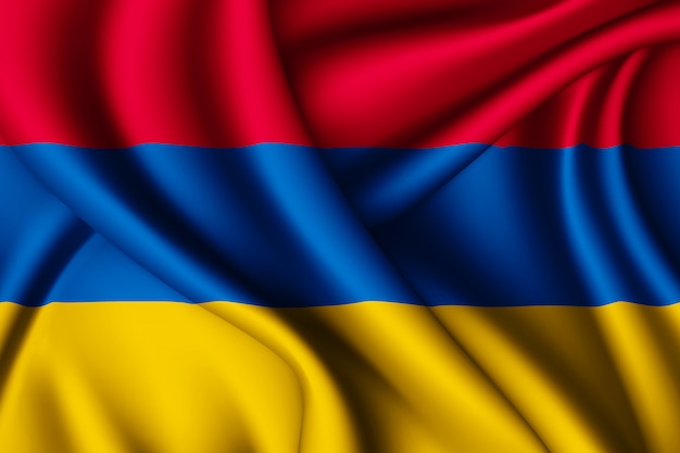 Waving flag of Armenia