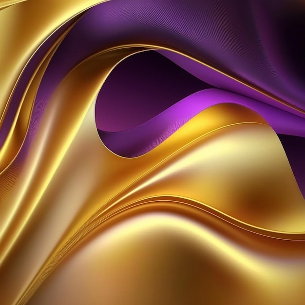 Waving flag background purple and gold tint