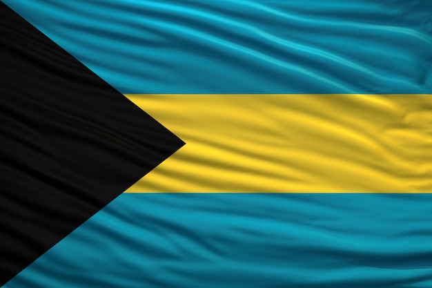 Waving flag of Bahamas