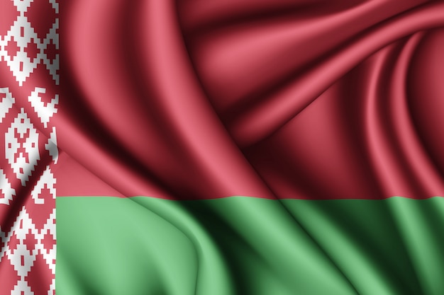 Waving flag of Belarus