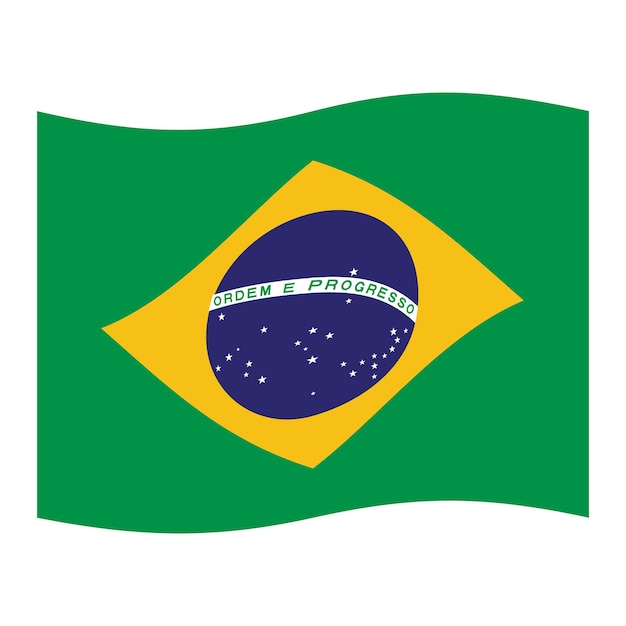 ブラジルの国旗を振る シンボル