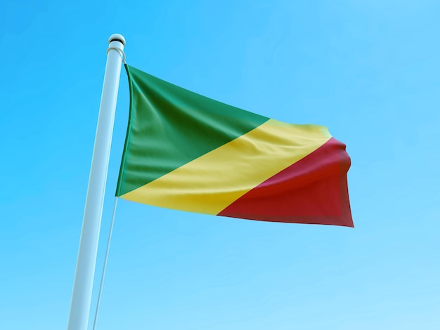 Waving Flag of Congo Republic