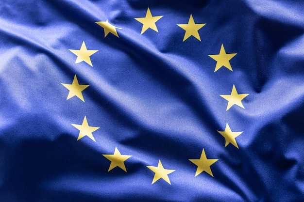 Waving flag of Europe The symbol of European Union and states