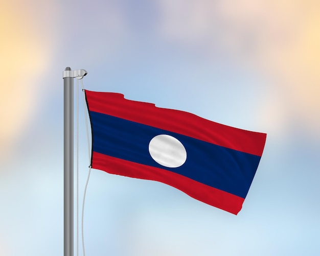 Waving flag of on a Flagpost