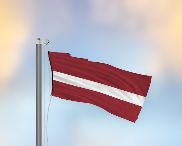 Waving flag of on a Flagpost