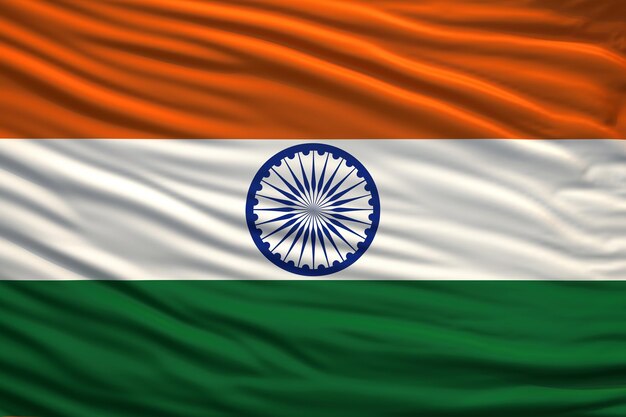 Waving flag of india