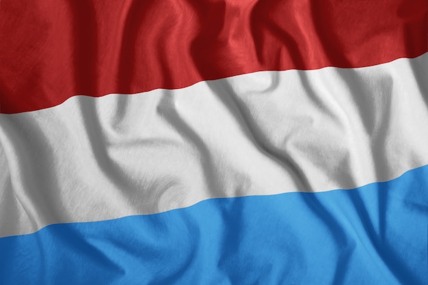 Photo waving flag of luxembourg