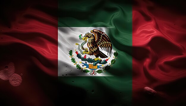 The waving flag of Mexico