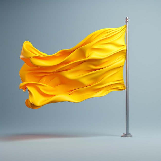 Waving flag mockup