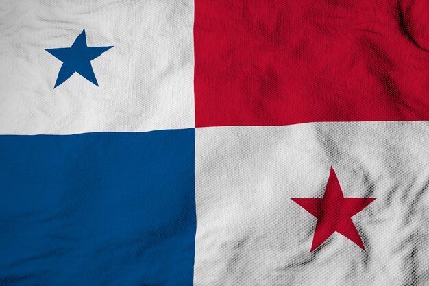 Waving flag of Panama in 3D rendering