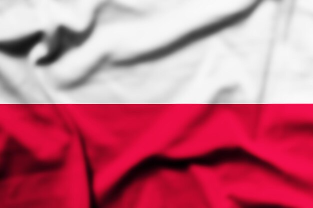 Photo waving flag of poland