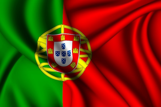 Photo waving flag of portugal