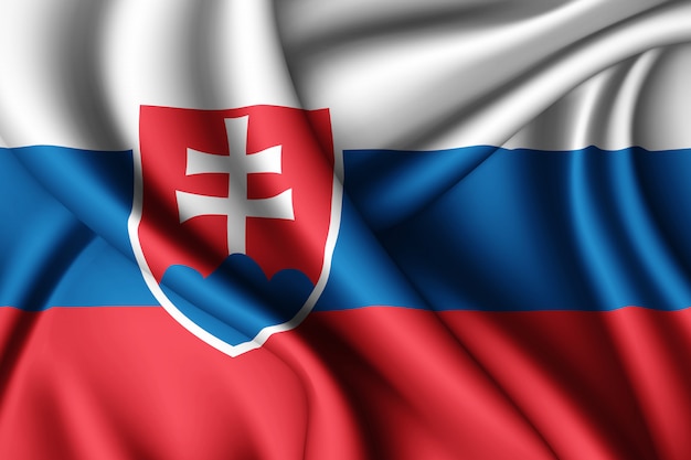 Waving flag of Slovakia