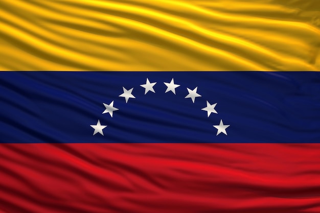 Photo waving flag of venezuela