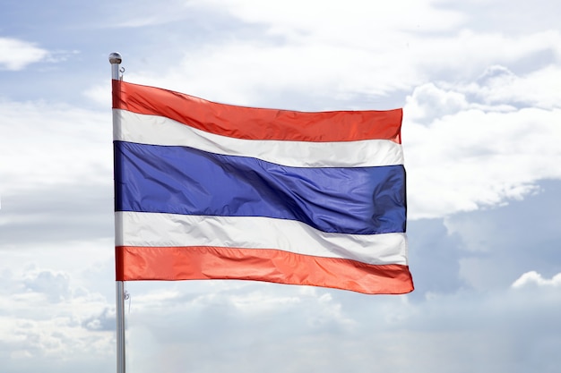 Waving Thai flag