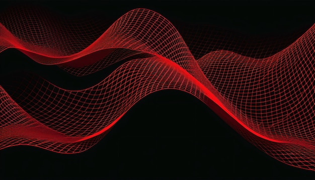 Абстрактная текстура сетки красной сети Waving Wonder