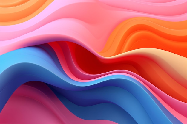 wavy 3d graphics for wallpapers or 3d backgrounds kds in the style of fauvist chromatics