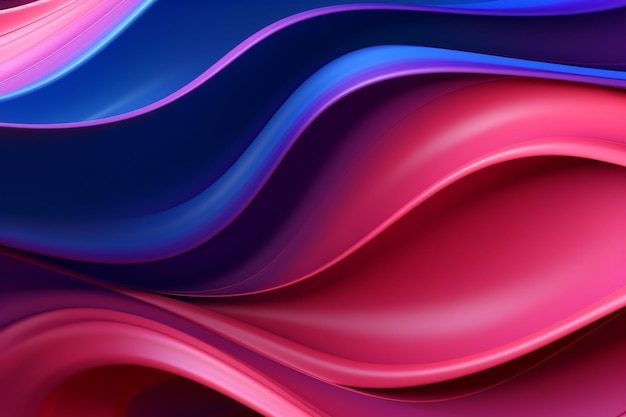 ファウビストの色彩のスタイルの壁紙や3Dの背景のための波状の3Dグラフィック