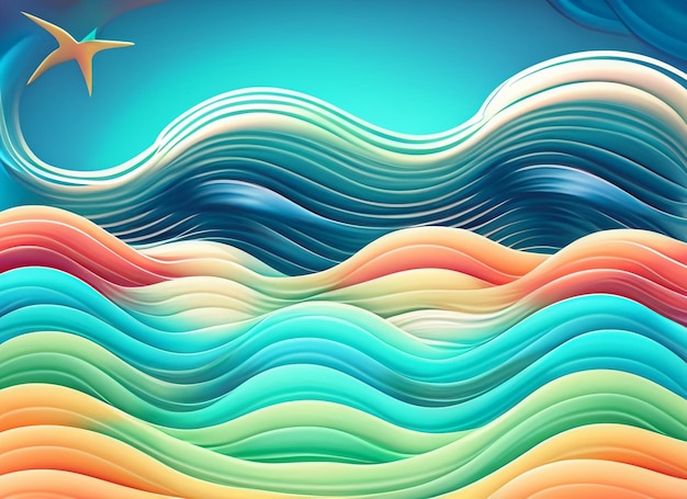 wavy abstract background colorful